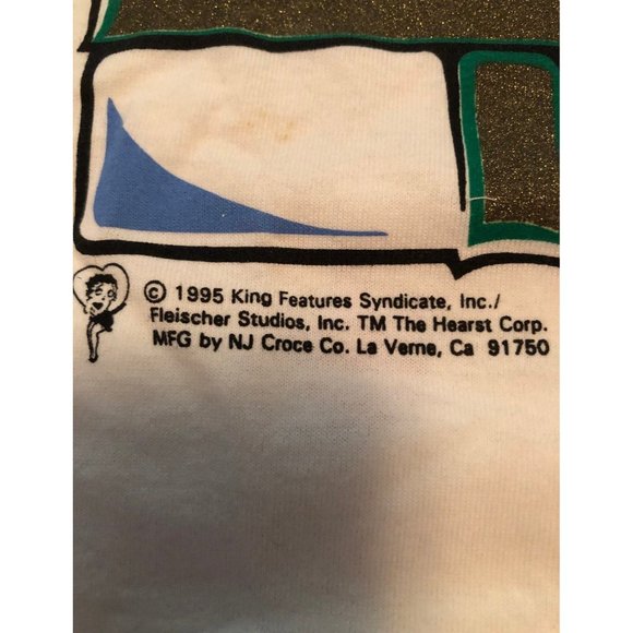 vintage 90s Betty Boop Christmas shirt single stitch size L - Picture 6 of 9